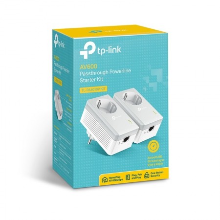 24391 TP Link TL PA4010P KIT Powerline Adapter with AC Pass 600Mbps 11113